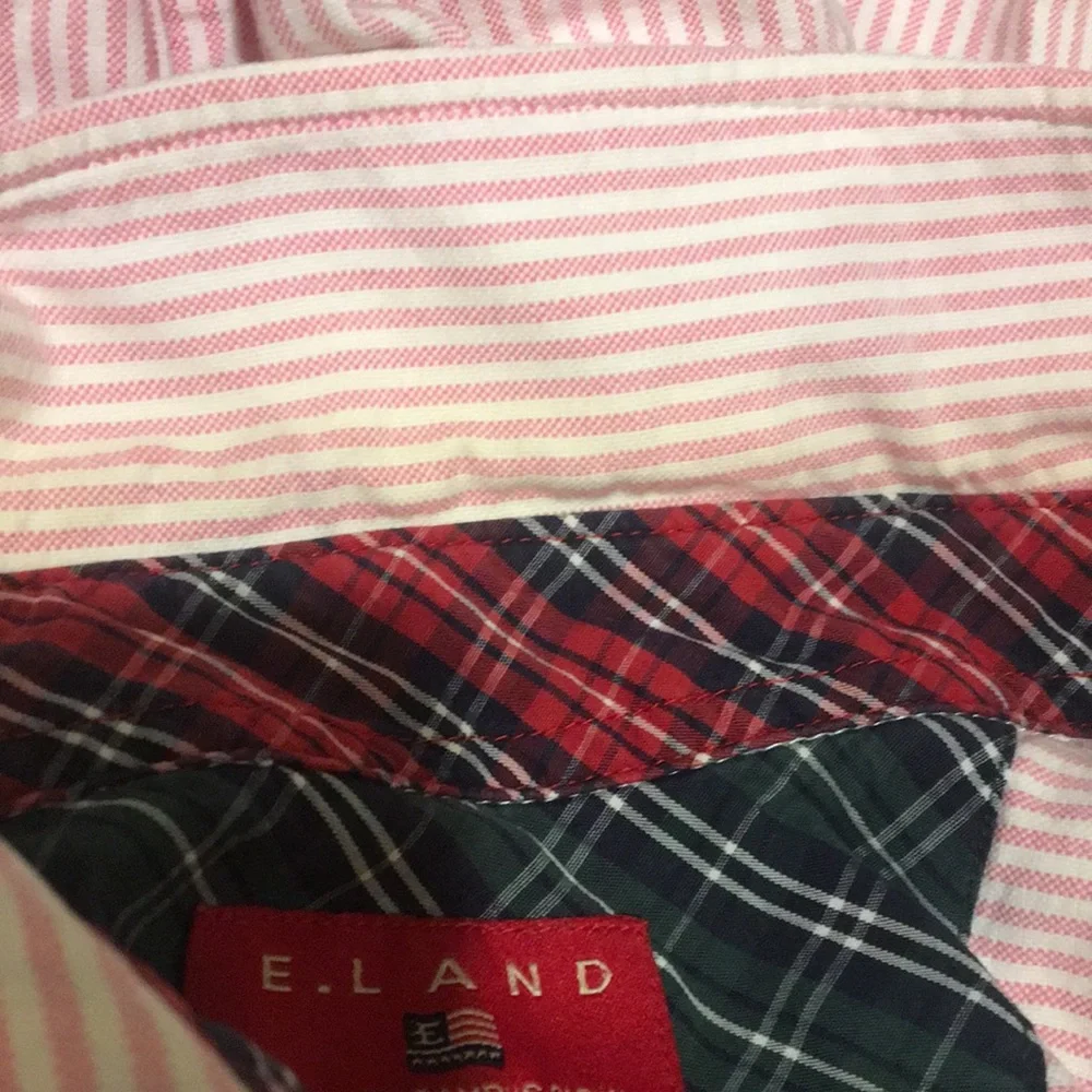 E-Land boys striped Button Down Collar long sleeves shirt size? EU 160/85 pink
